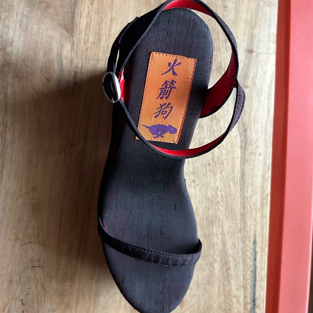 Rocket Dog chunky wedge platform heels, size 9, excellent condition - Picture 9 of 13
